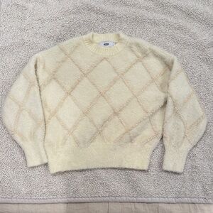 Zara Cream Diamond Pattern Sweater